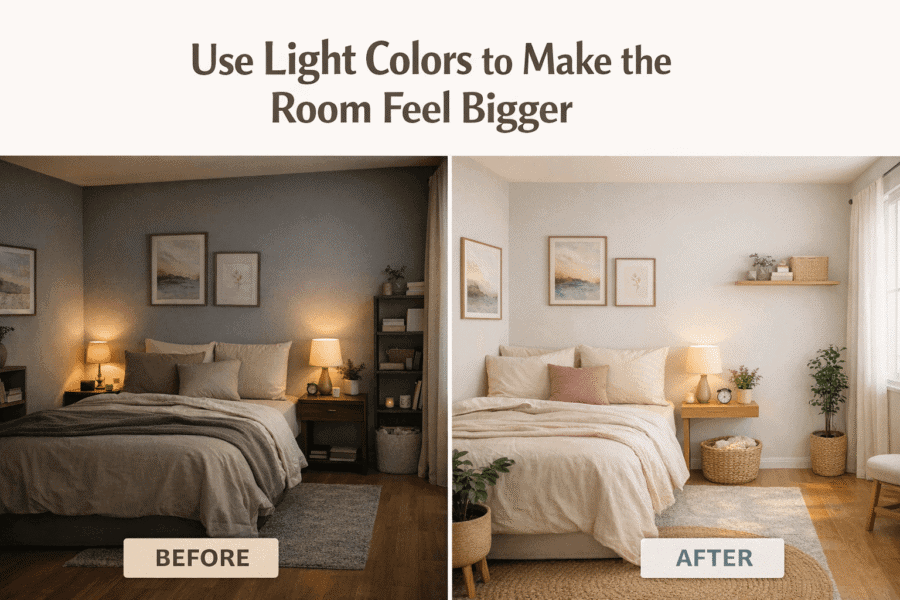 Use Light Colors to Make the Room Feel Bigger